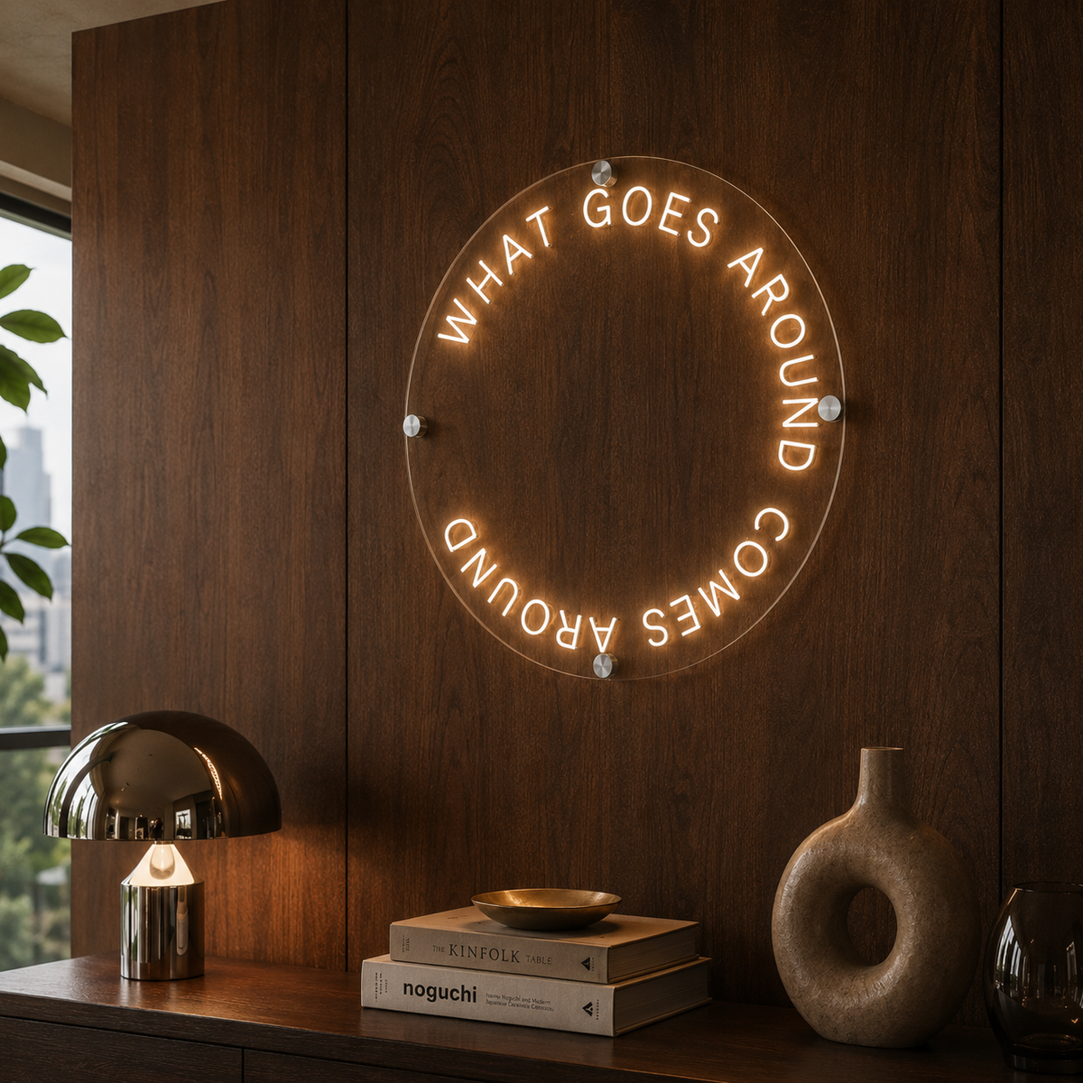 What Goes Around Comes Around - Neon Sign