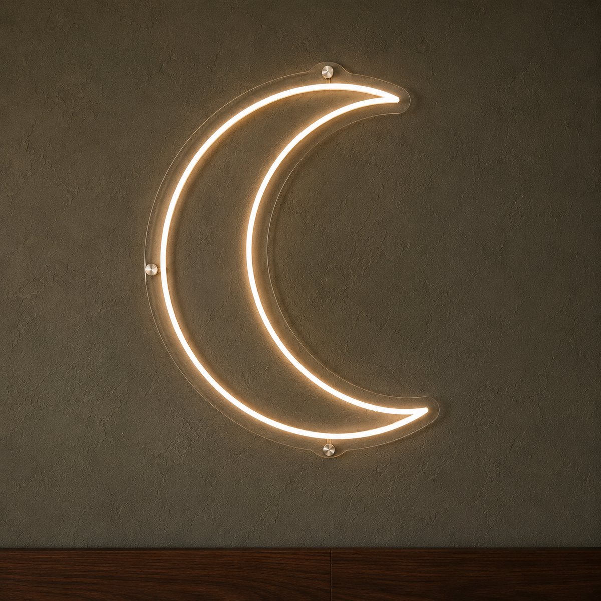 Moon (Single Line) - Neon Sign