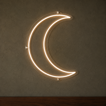 Moon (Single Line) - Neon Sign