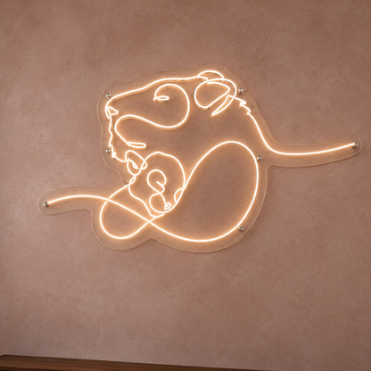 Lion and Cub - Neon Sign