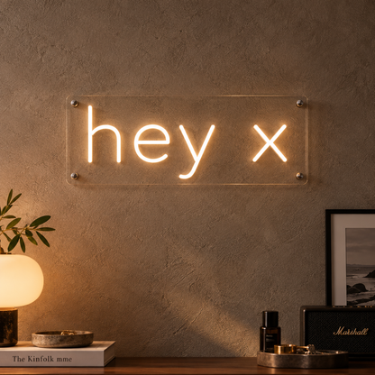 hey x - Neon Sign
