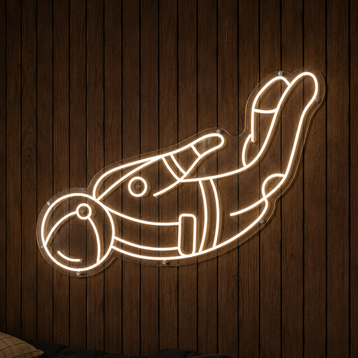 Astronaut Falling - Neon Sign