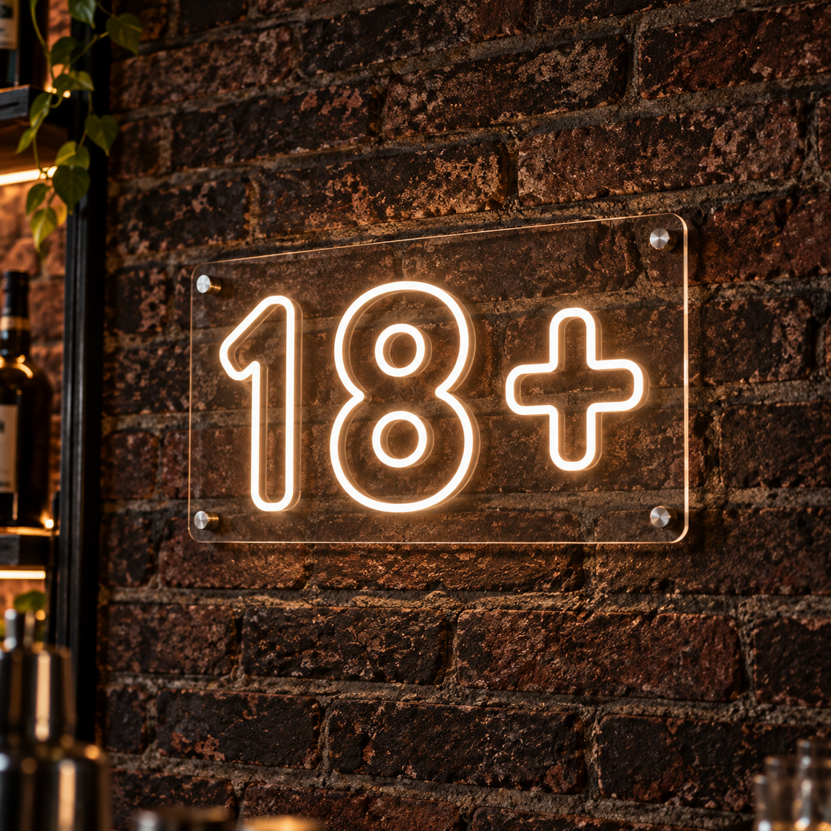 18+ - Neon Sign