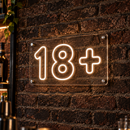 18+ - Neon Sign