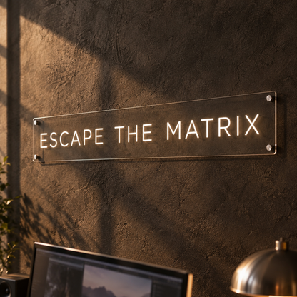ESCAPE THE MATRIX - Neon Sign