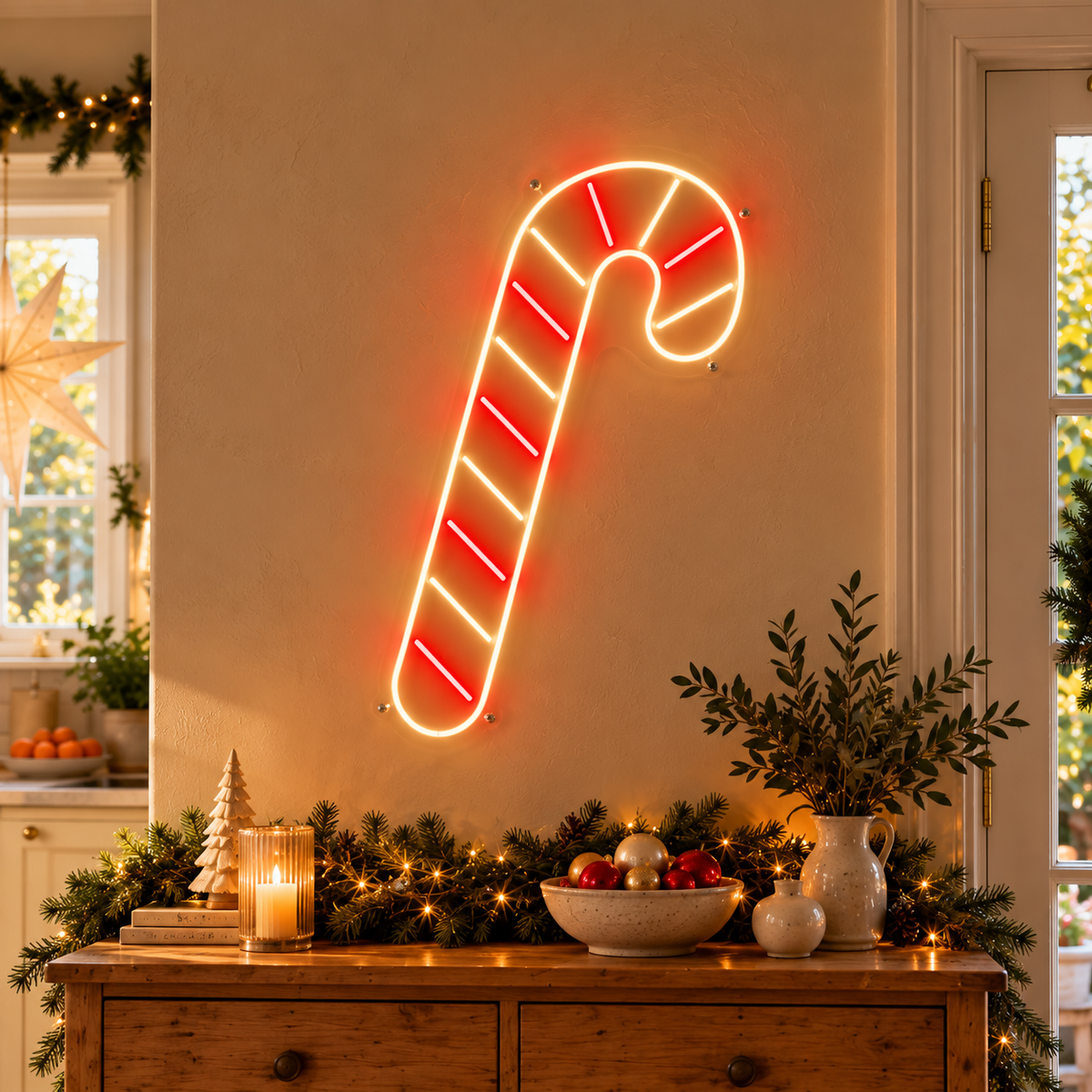 Candy Cane - Neon Sign