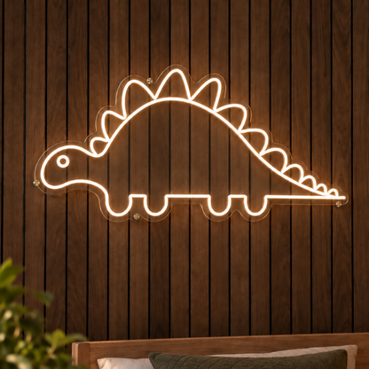 Baby Stegosaurus - Neon Sign