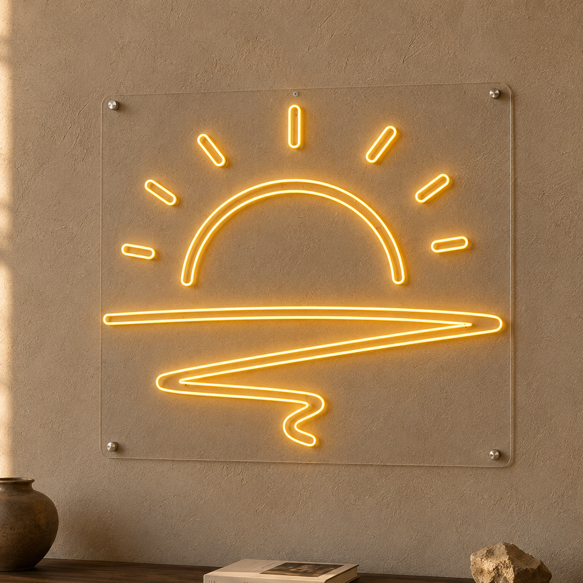 Sunset Outline (Double Line) - Neon Sign