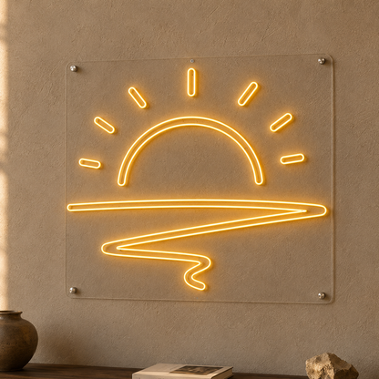 Sunset Outline (Double Line) - Neon Sign