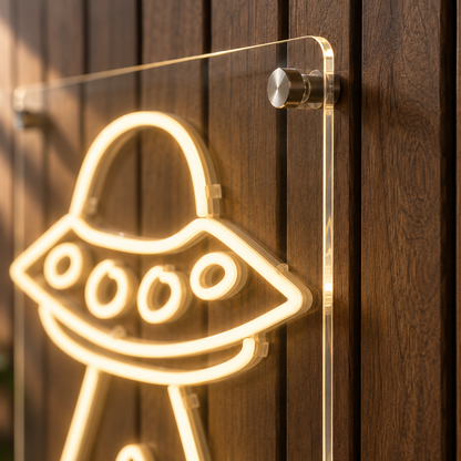 "Bye" - Neon Sign