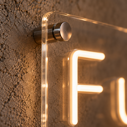 F Social Media - Neon Sign