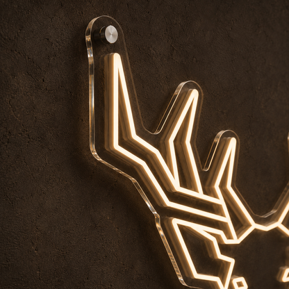 Stag Head - Neon Sign
