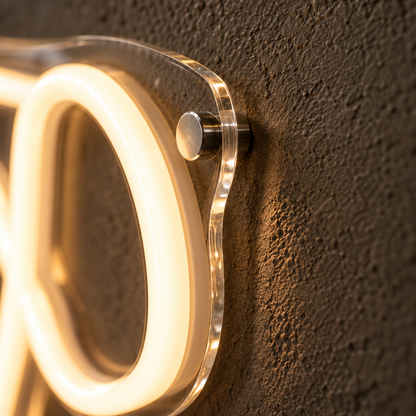 Stickman Weightlifting - Neon Sign