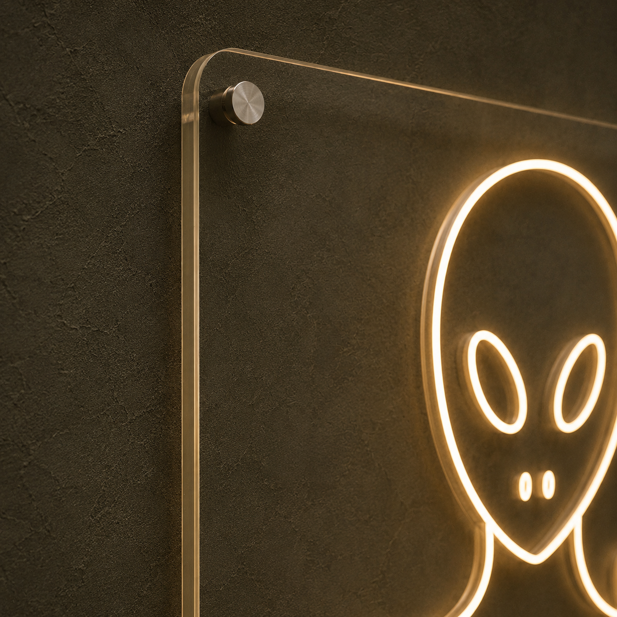 Alien and Cat - Neon Sign