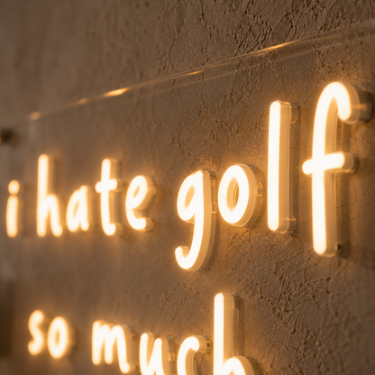 Love, Hate Golf - Neon Sign