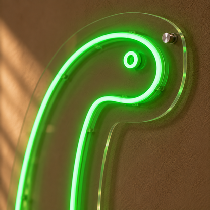 Long Neck Dino - Neon Sign