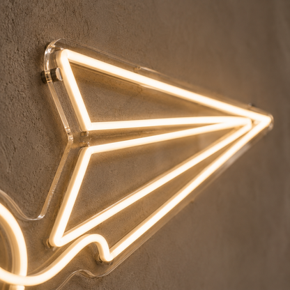 Paper Plane - Neon Sign
