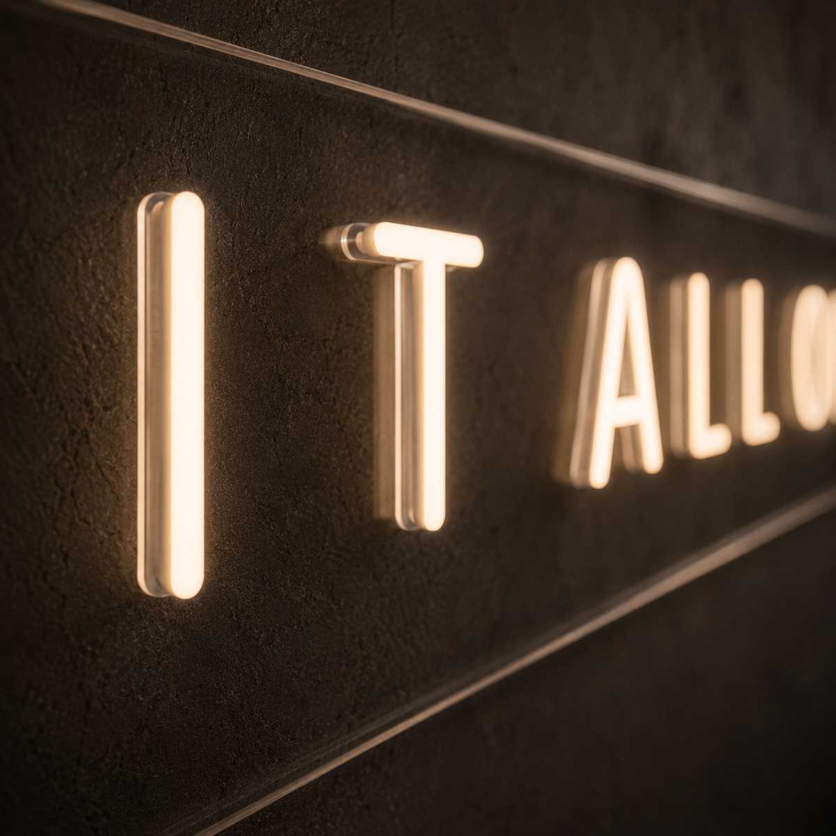 Put It All On Black - Neon Sign
