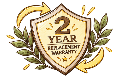2-YEAR REPLACEMENT WARRANTY