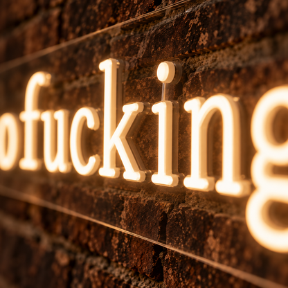 Absofuckinglutely (serif) - Neon Sign