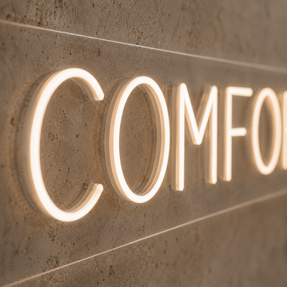 GREAT THINGS... COMFORT ZONES - Neon Sign