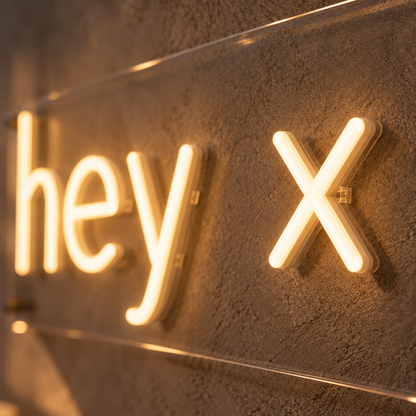 hey x - Neon Sign