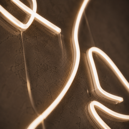 Kissing line art - Neon Sign