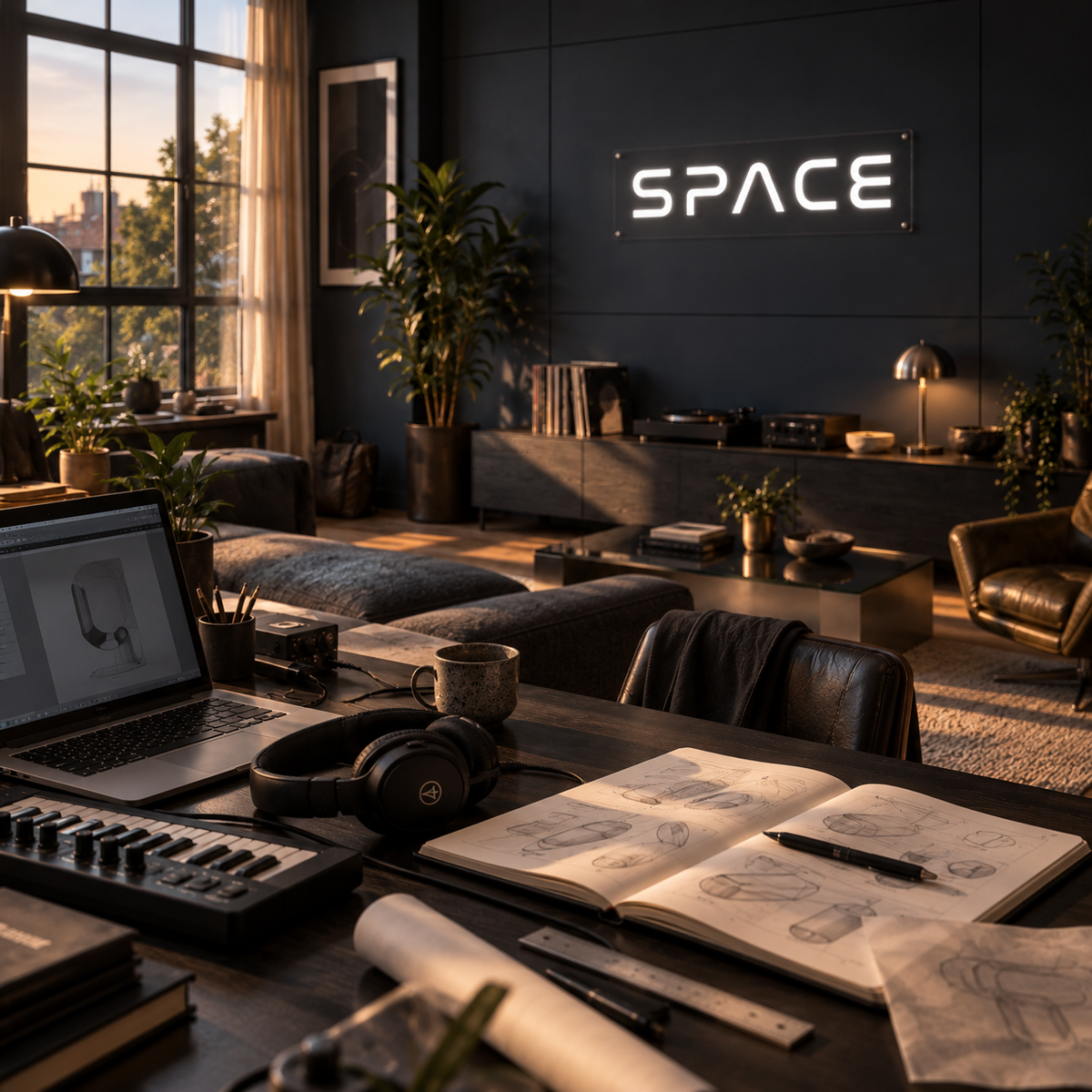Space - Neon Sign
