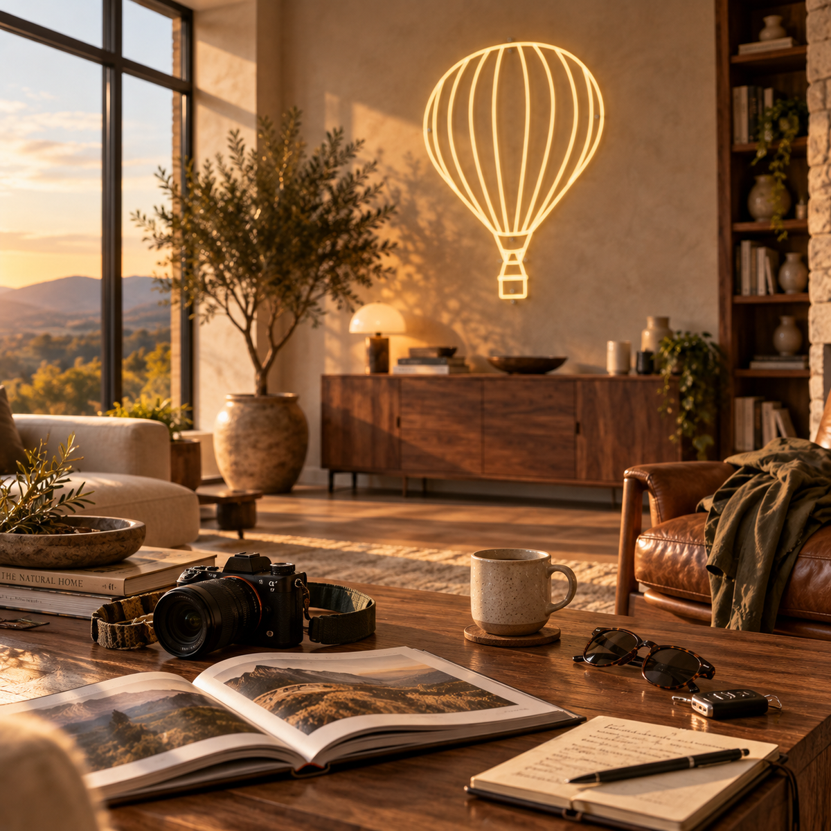 Hot Air-balloon- Neon Sign