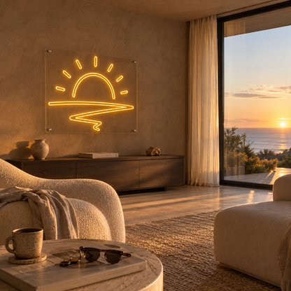 Sunset Outline (Double Line) - Neon Sign