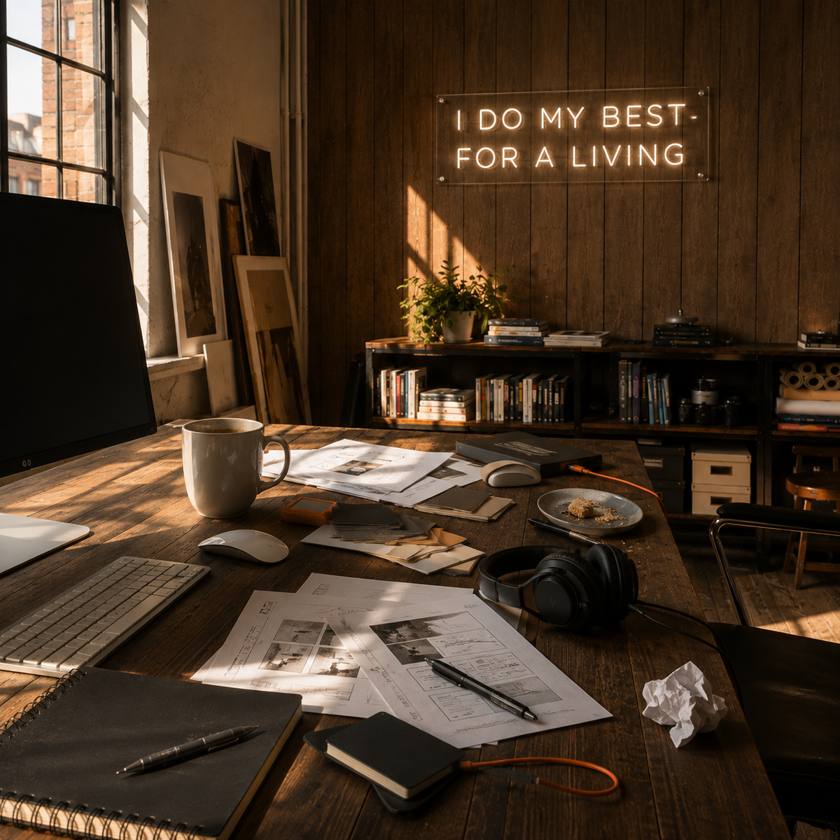 I Do My Best For A Living - Neon Sign