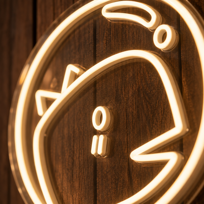 T-rex Bubble Head (single line) - Neon Sign