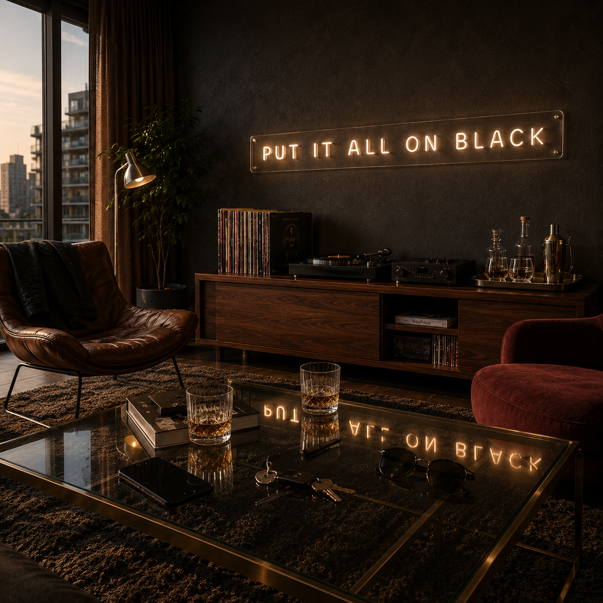 Put It All On Black - Neon Sign
