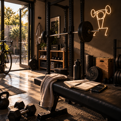 Stickman Weightlifting - Neon Sign