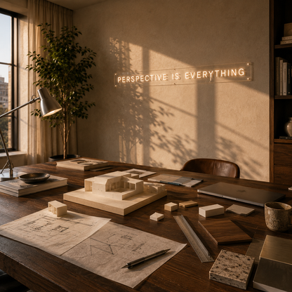 PERSPECTIVE IS EVERYTHING - Neon Sign