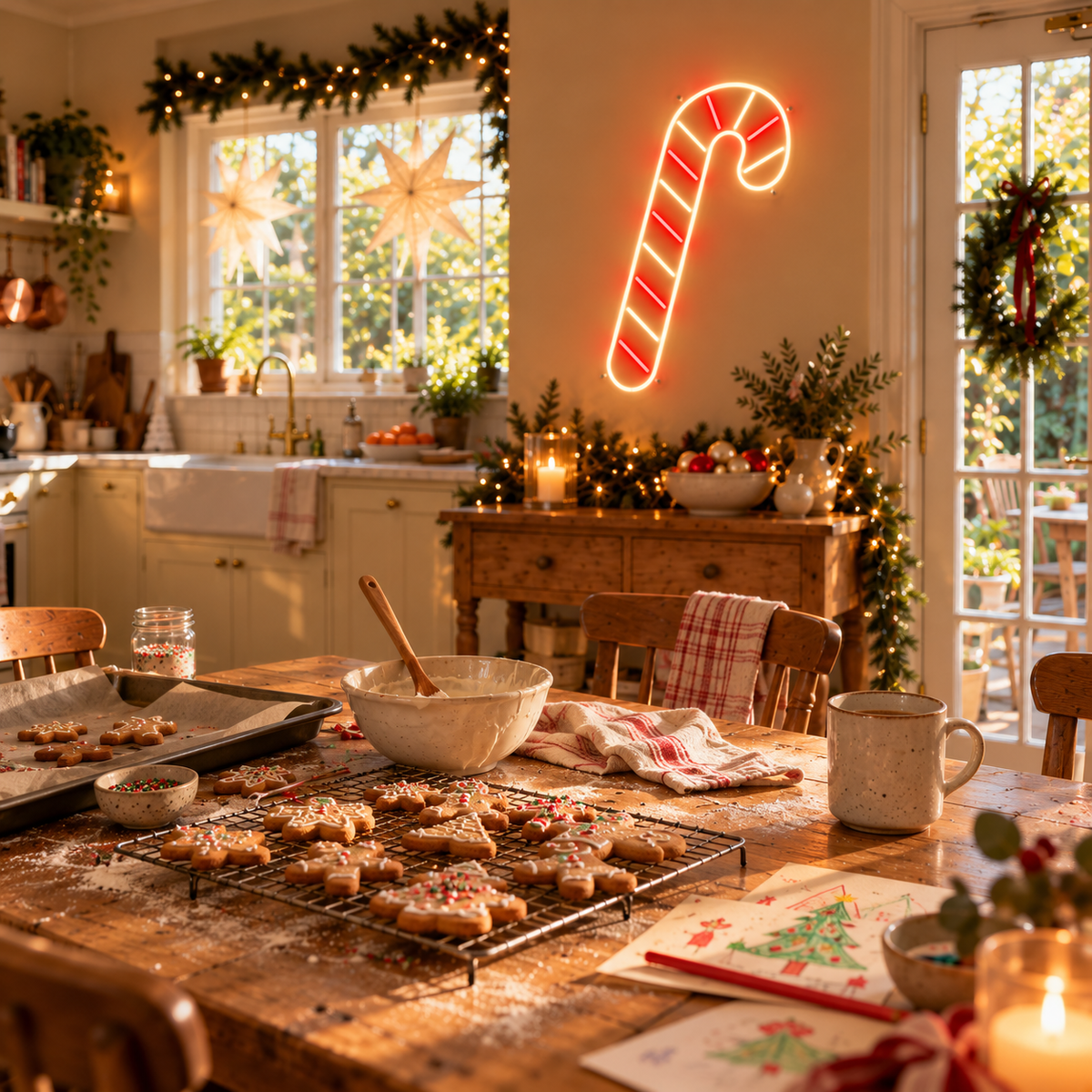 Candy Cane - Neon Sign