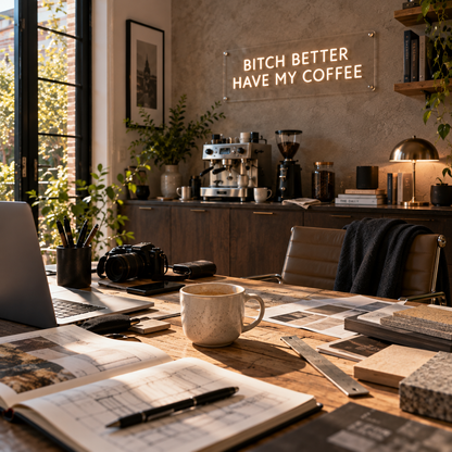 Bitch Better Have My Coffee (Clean) - Neon Sign