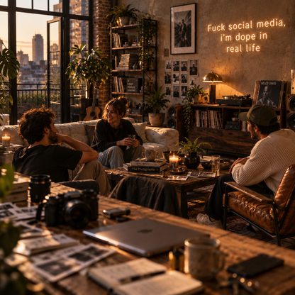 F Social Media - Neon Sign