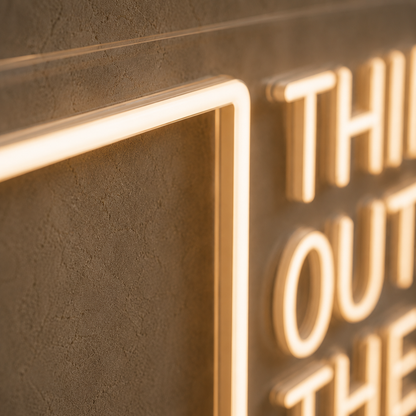 Think Outside The Box - Neon Sign