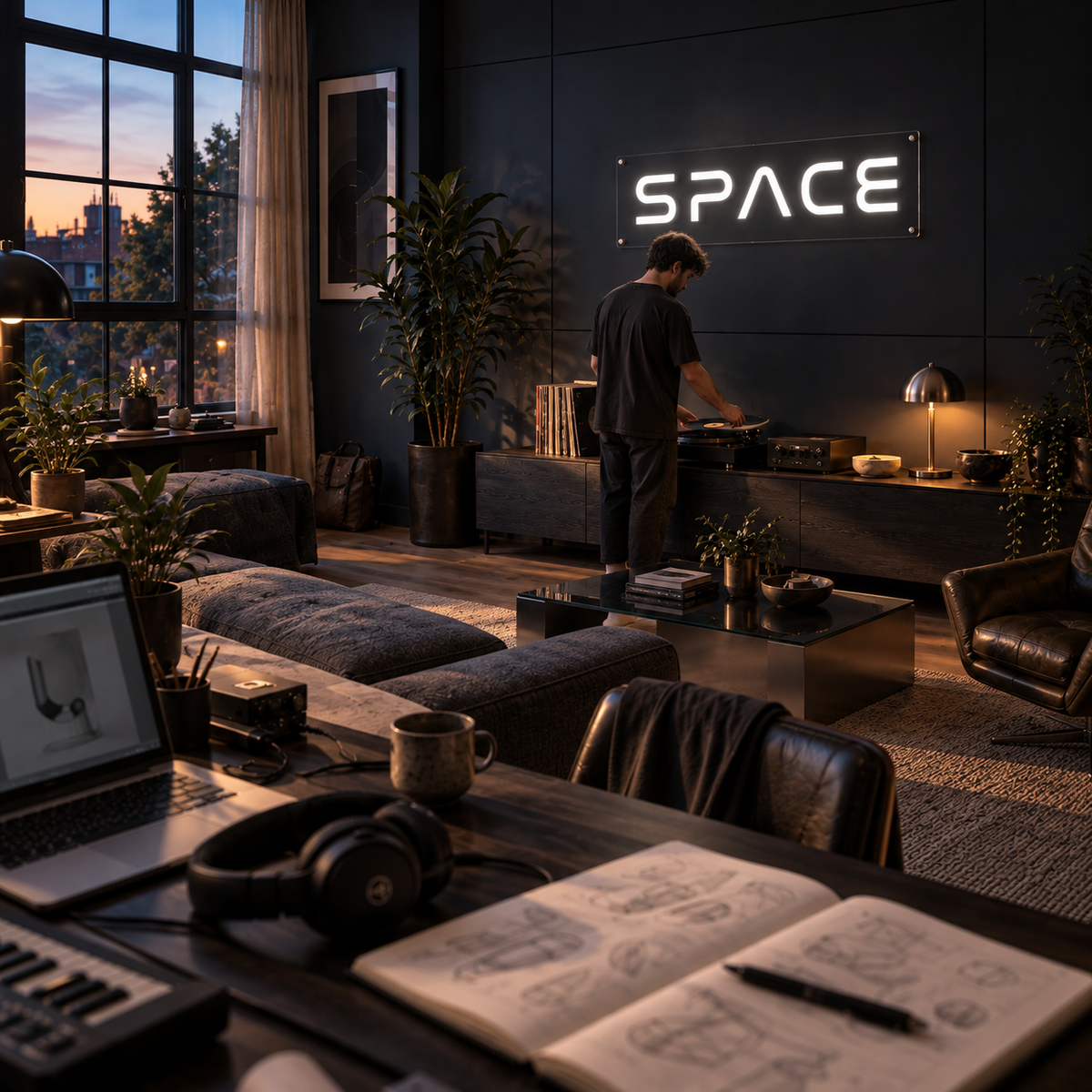 Space - Neon Sign