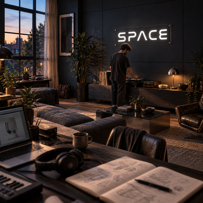 Space - Neon Sign