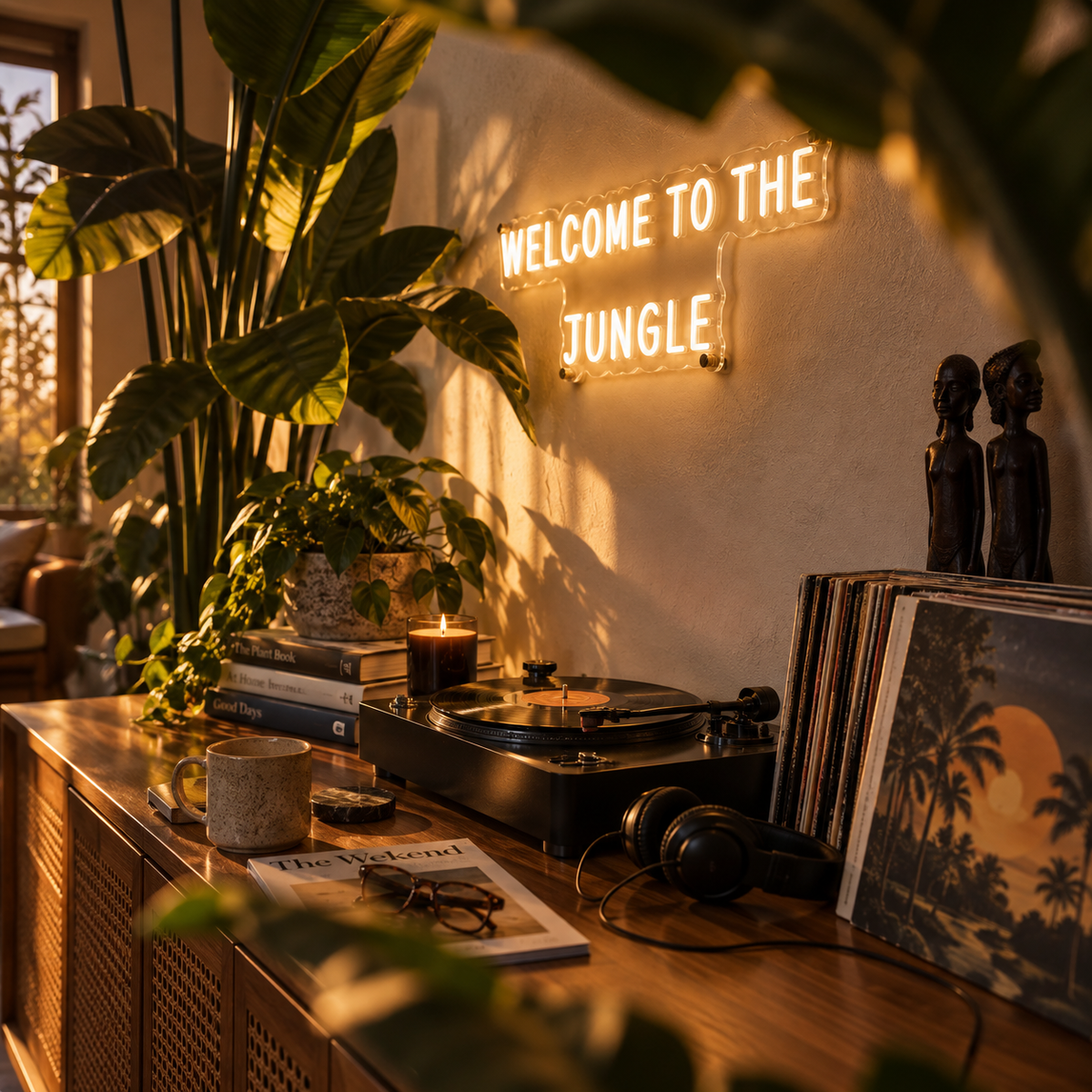 Welcome To The Jungle - Neon Sign