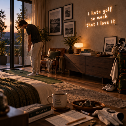 Love, Hate Golf - Neon Sign