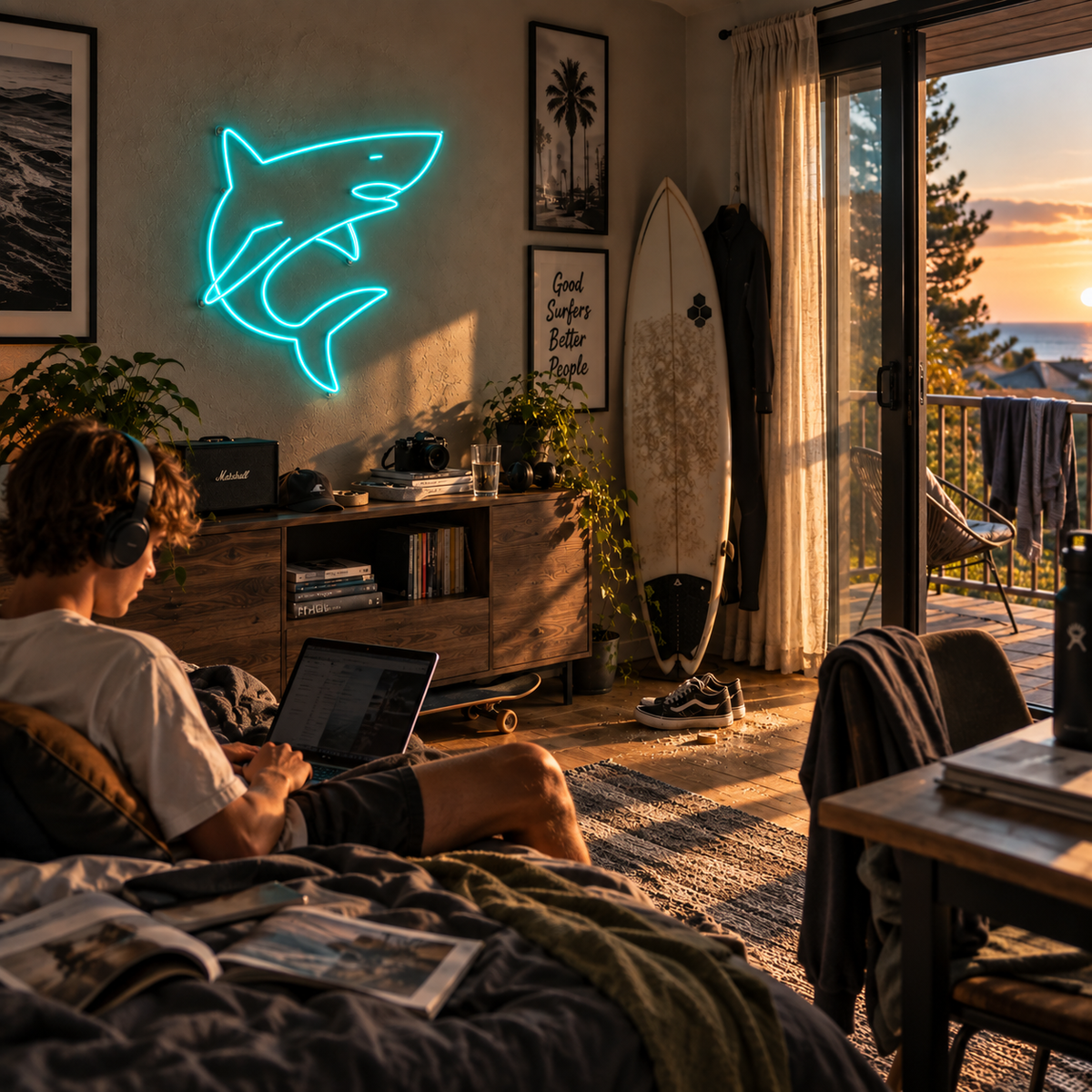 Shark - Neon Sign