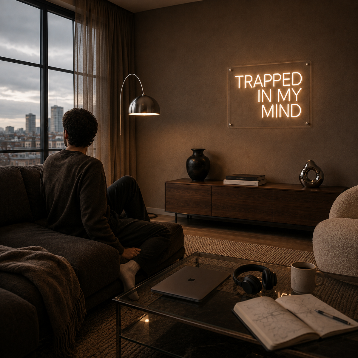 Trapped In My Mind - Neon Sign