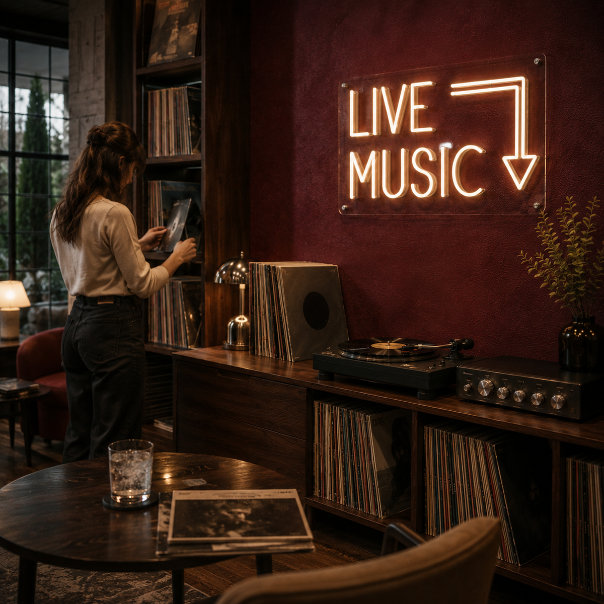 Live Music - Neon Sign