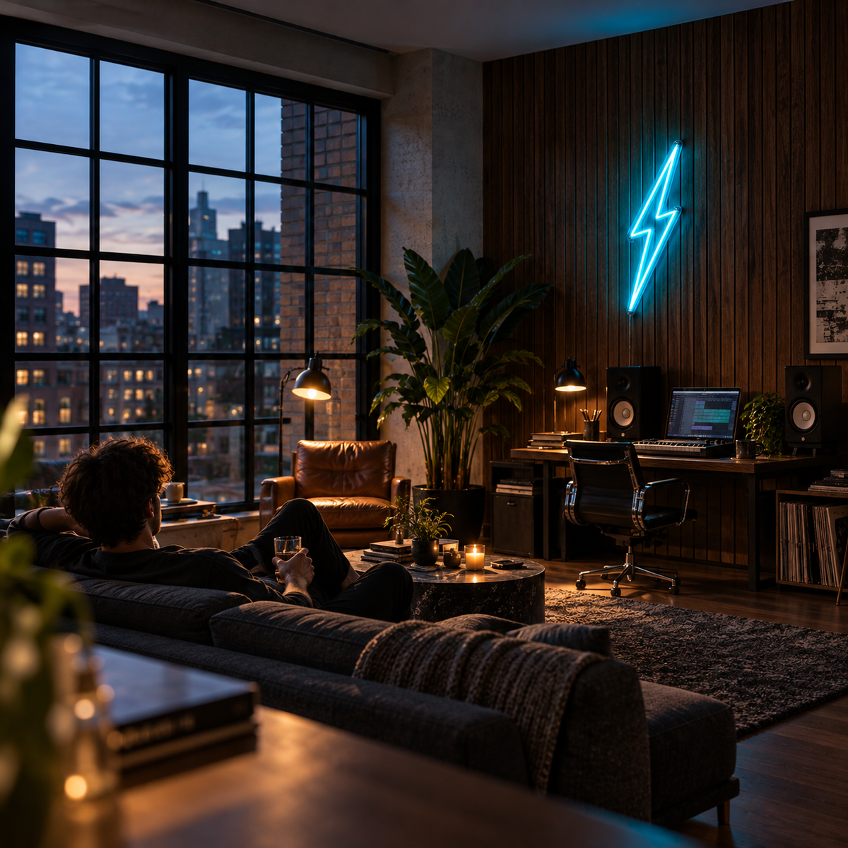 Lightning Bolt - Neon Sign
