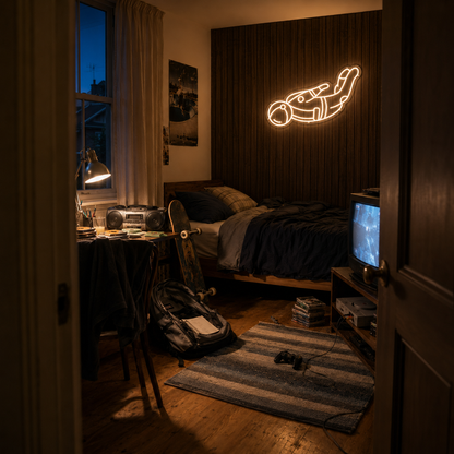 Astronaut Falling - Neon Sign