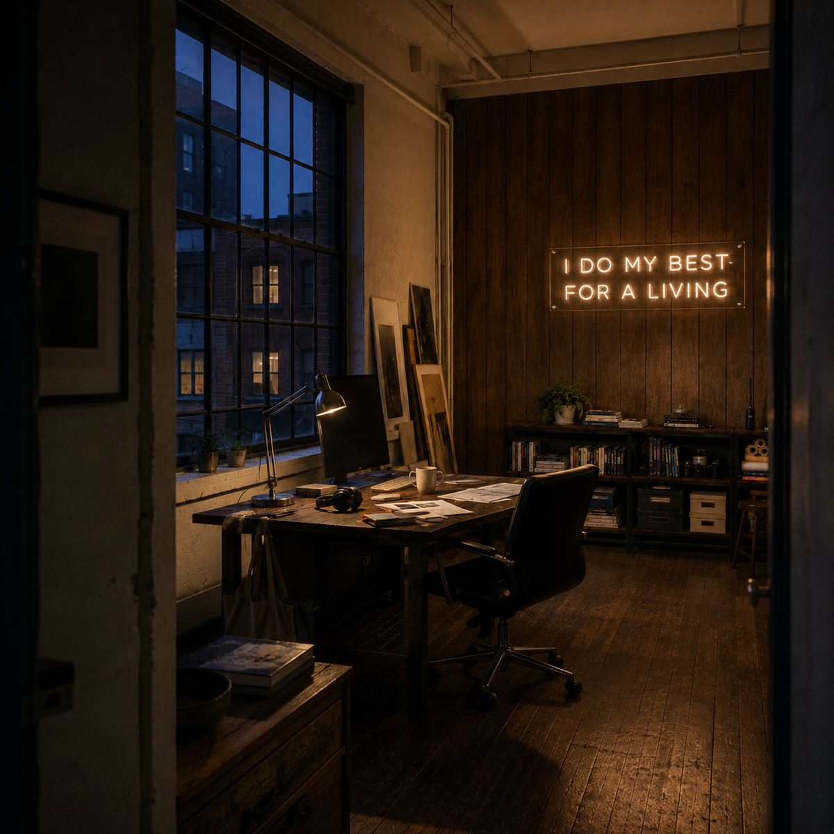 I Do My Best For A Living - Neon Sign