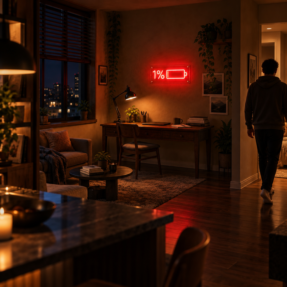 Low Battery - Neon Sign